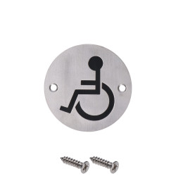 Piktogram `Invalid`, okrúhly, brúsená nerez AISI 304 Piktogram `Invalid`, okrúhly, brúsená nerez AISI 304